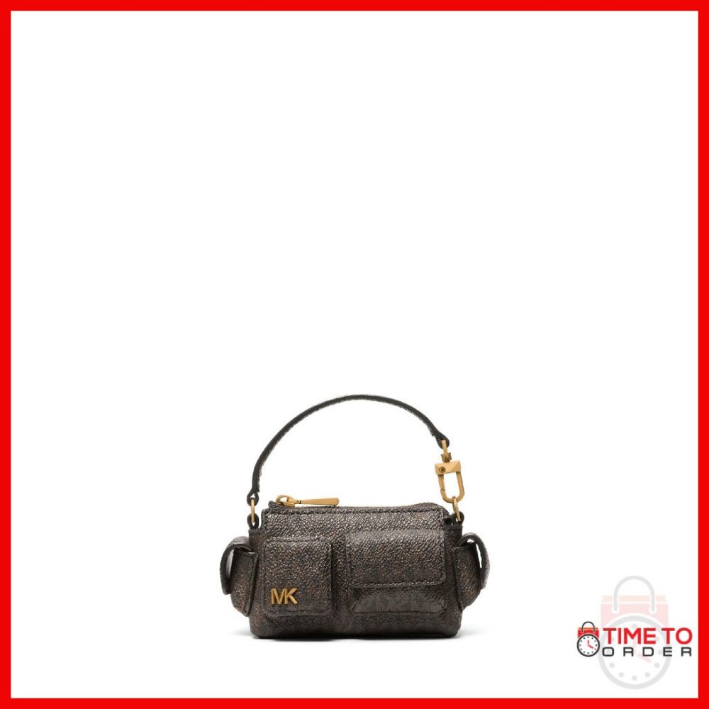 Mini Charm Bag With Zip Closure For Keys And Coins